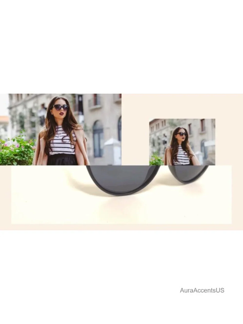 Oversize Vintage Mod Cat Eye Sunglasses Full Frame UV Protection